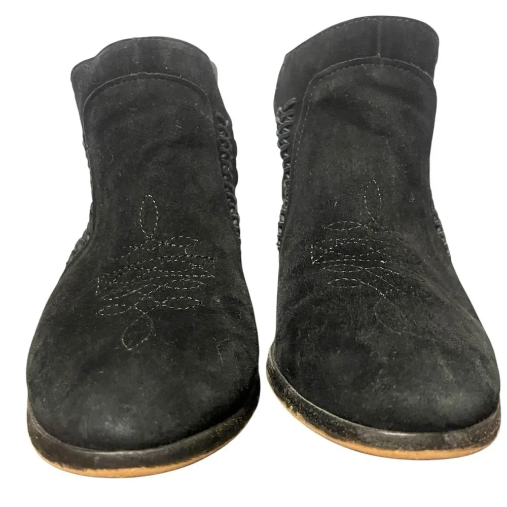 Vince Camuto Presita Black Leather Booties Women's 8‎